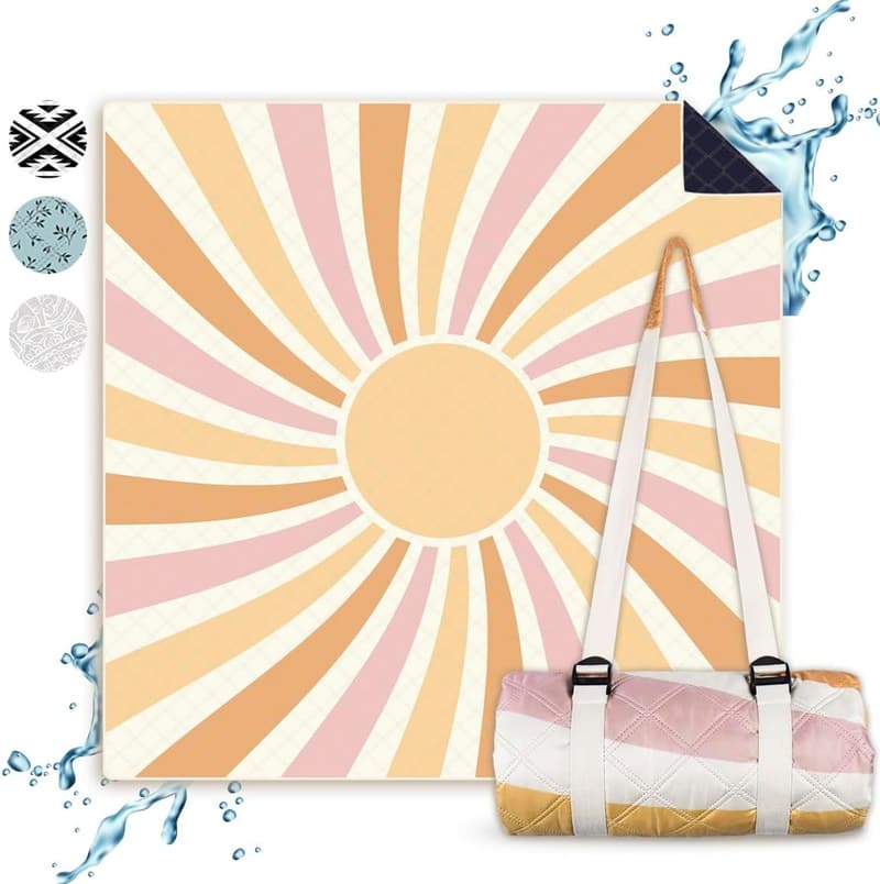 XXL Picknickdecke 200x200 cm - wasserabweisend und waschbar