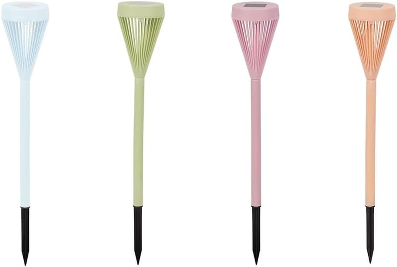 Multicolor Solar Gartenfackel - 4 Stück, 43 cm, für Feierlichkeiten