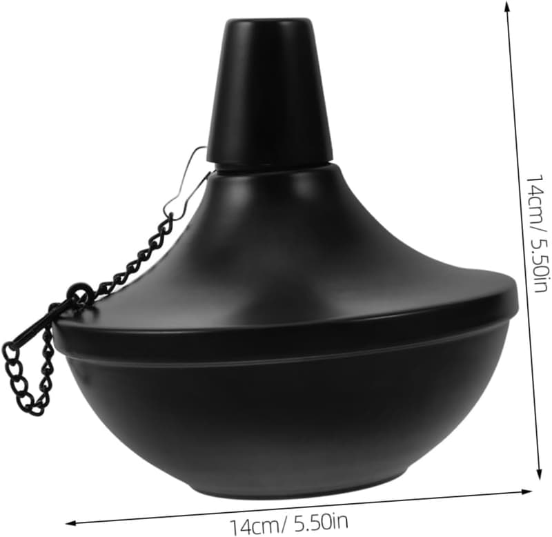 Tiki Tischfackel aus schwarzem Edelstahl für den Garten