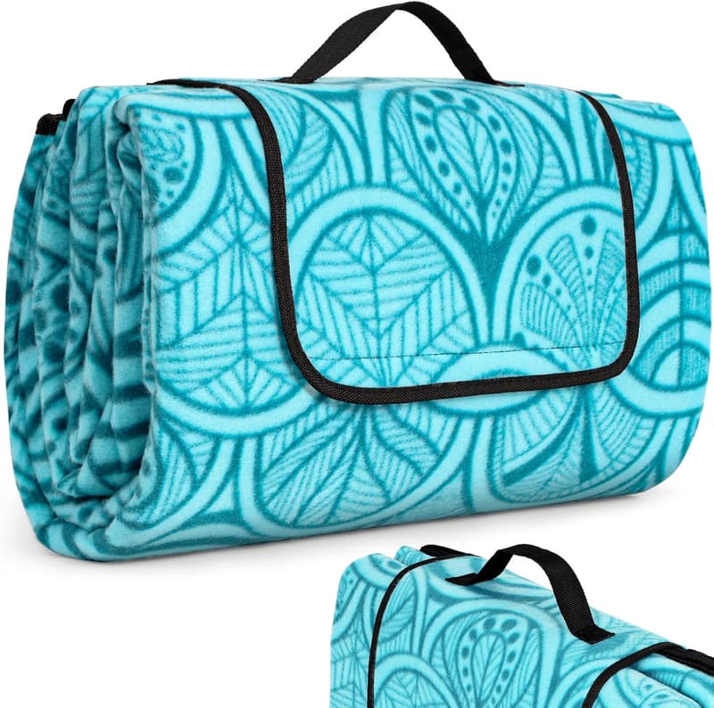 Wasserdichte Picknickdecke 200 x 200 cm für 4-6 Personen - ideal zum Camping