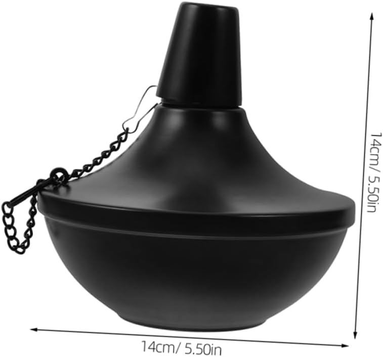 Wetterfestes 2-teiliges Tiki-Lampen-Set aus Metall für Garten