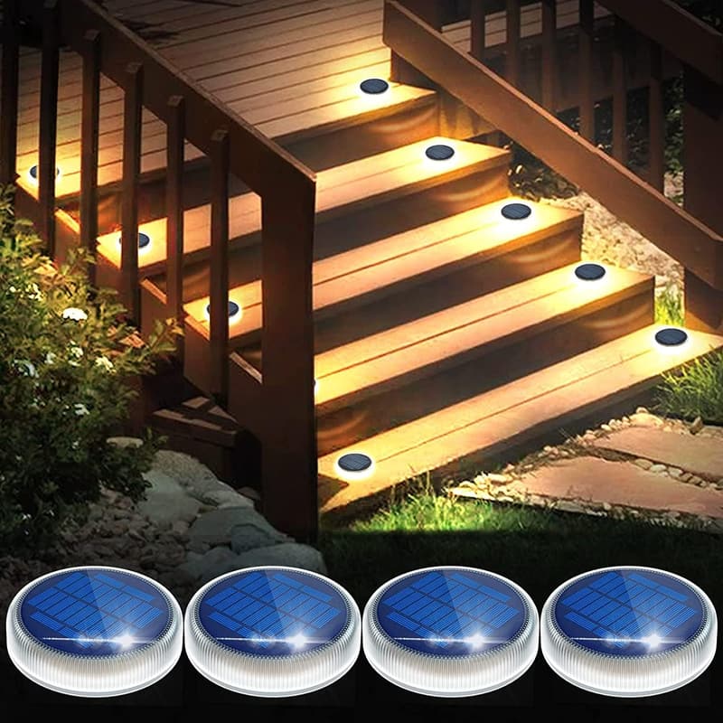 Solarleuchten für den Garten – 4er Set LED Solarlampen, warmweiß