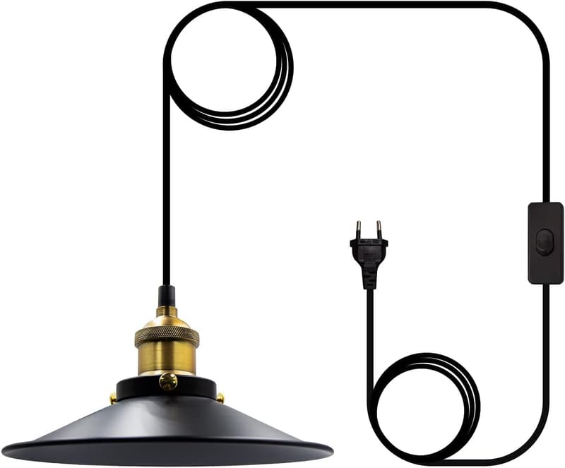 Vintage Hängelampe für Outdoor mit Stecker E26/E27 – 600 cm