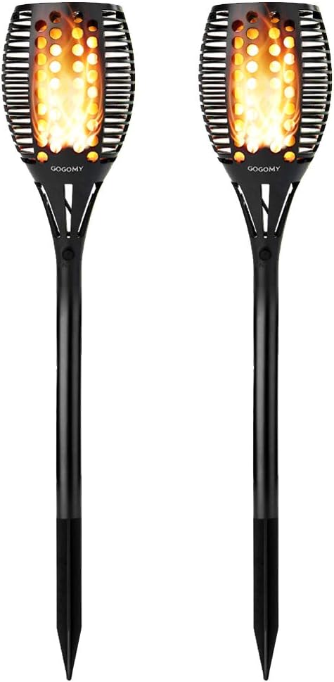 Solar Flammenlichter für Außen - 96 LED, IP65 wasserdicht, 2er Pack