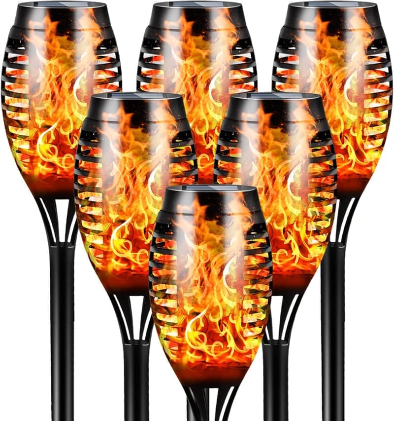 Solarleuchten für den Garten, 6er Set, 12 LEDs, IP65 wasserdicht