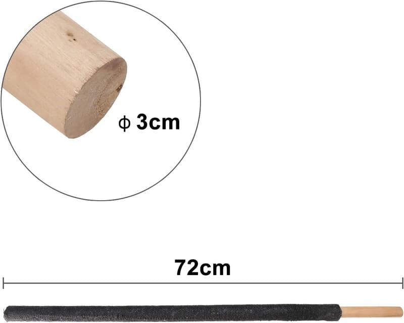 Eulenke 10 Stück Wachsfackeln mit Handschutz für Outdoor-Aktivitäten