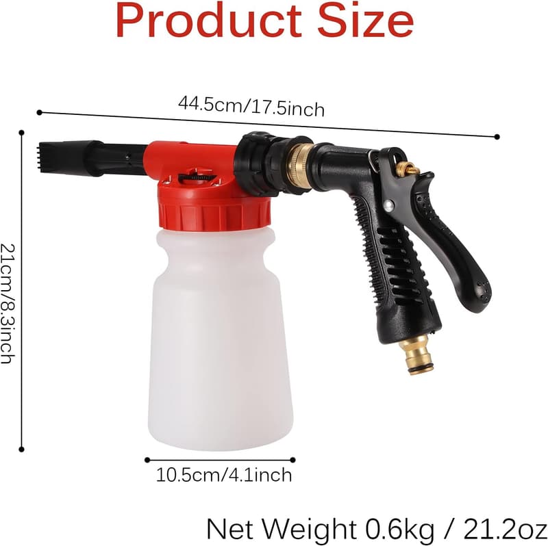 Youool 2-in-1 Schaumlanze für Auto- und Motorradreinigung, 900 ml