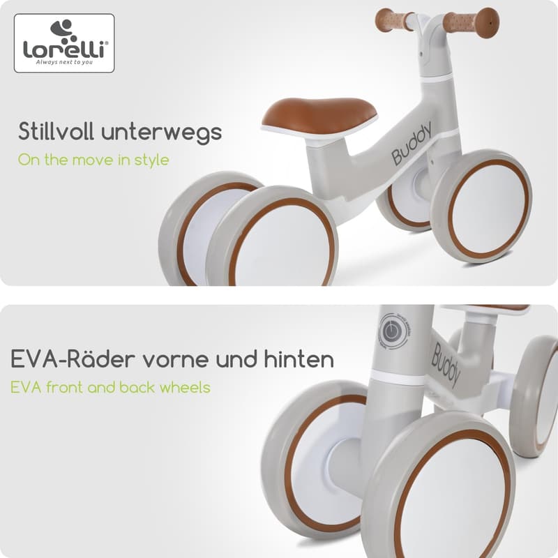 Laufrad Buddy für Kinder ab 1 Jahr – leichtes Balance Bike für Jungen und Mädchen