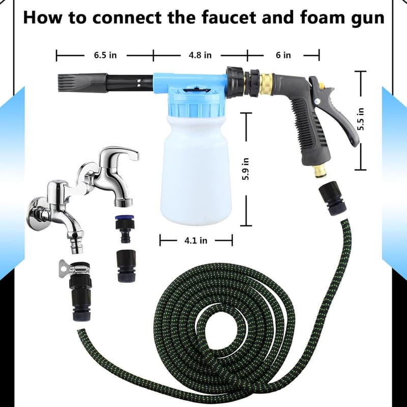 Multifunktionale Schaumpistole für Auto- und Motorradreinigung, 900ML