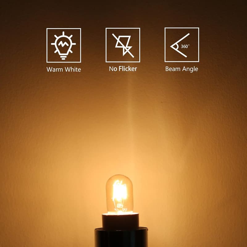 Kühlschranklampe E14 15W, warmweiß dimmbar 2700K, 2er Set