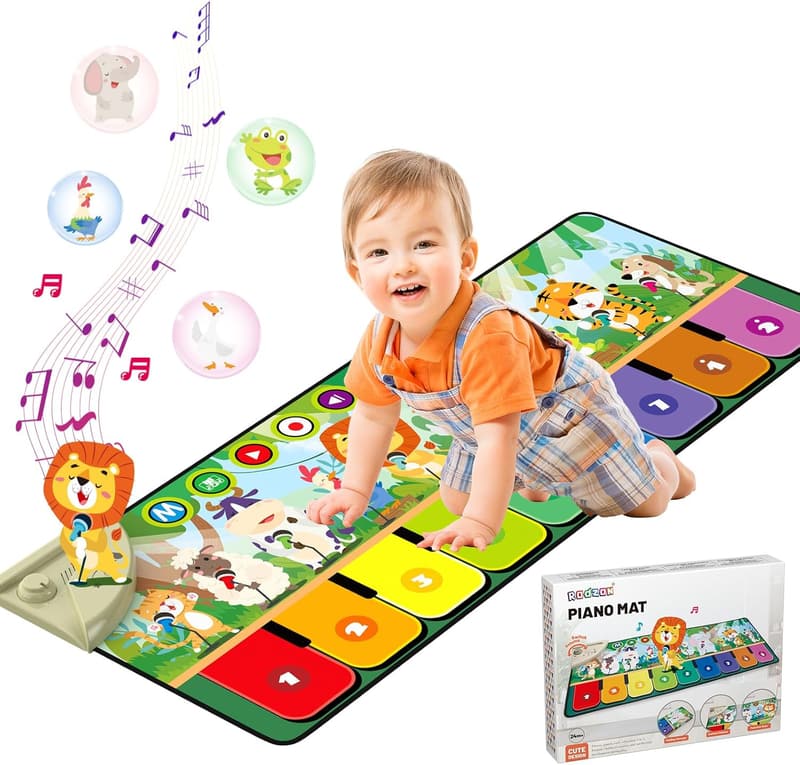 Musikmatte für Kinder ab 1 Jahr mit 19 Liedern und 10 Tieren