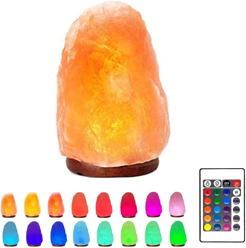 Himalaya Salzlampe mit Fernbedienung und 16 Farben – 4,7 Zoll