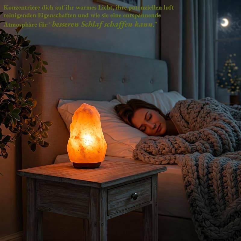 Himalaya Salzkristall Lampe - Natürliche Tischlampe (1-2 kg)