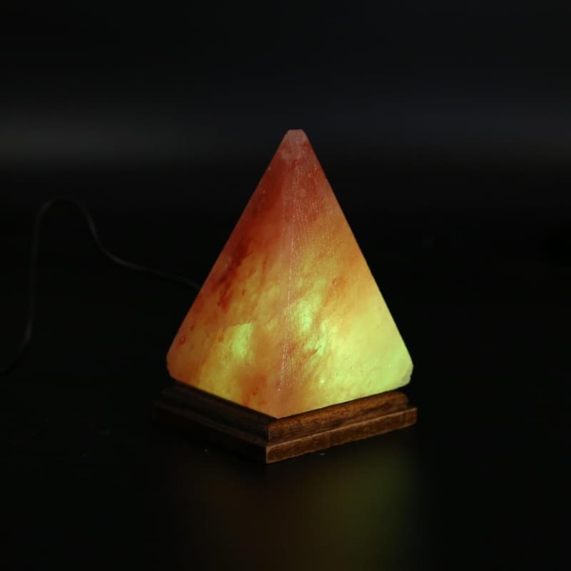 Himalaya Salzkristall Lampe mit Farbwechsel – Pyramide aus reinem Salzstein