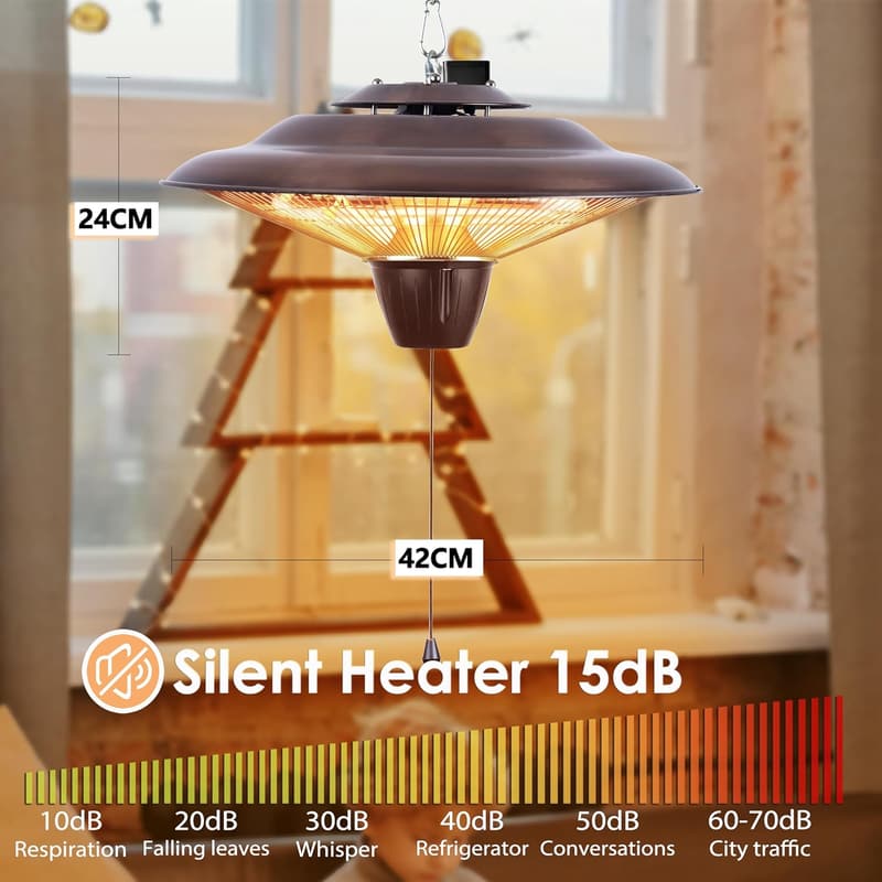 Elektrische Halogen-Terrassenheizung für Garten und Balkon