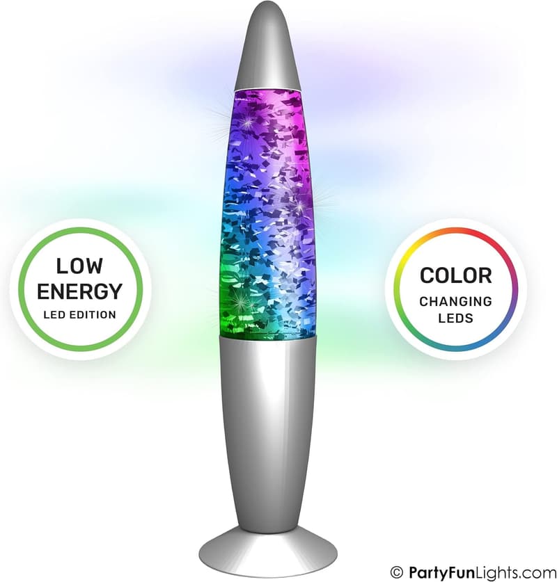 Tornado Lampe 24cm RGB Farbwechsel LED Nachtlicht mit USB und Batterie