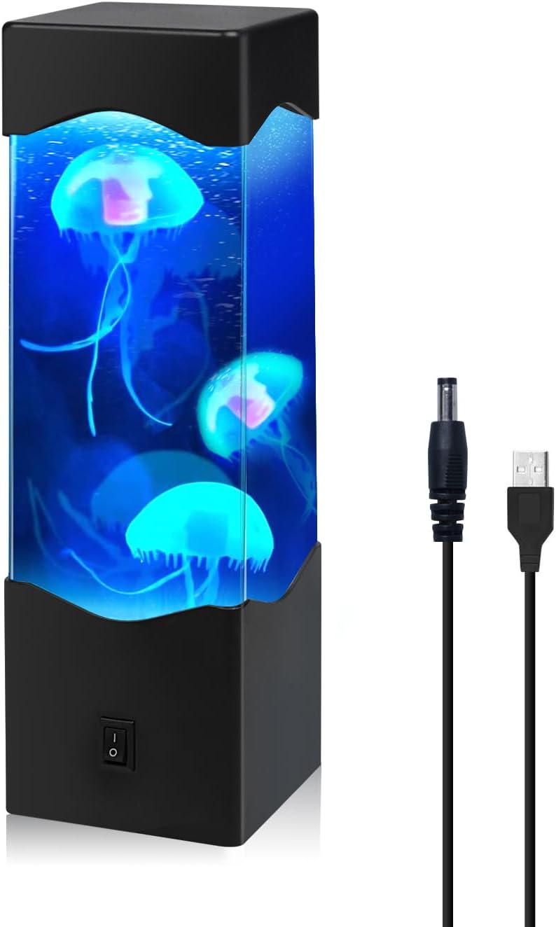 RGB Quallenlampe mit 16 Farben – USB & Batteriebetriebenes Nachtlicht für Kinder