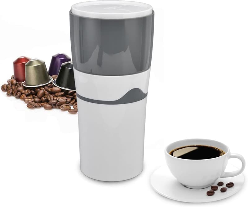 Tragbare Kaffeekapselmaschine 450 ml für Camping und Reisen