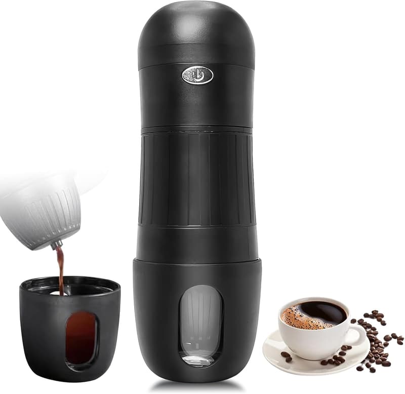 Tragbare Kaffeemaschine für Reisen – Schnelles Erhitzen, K-Cup-kompatibel