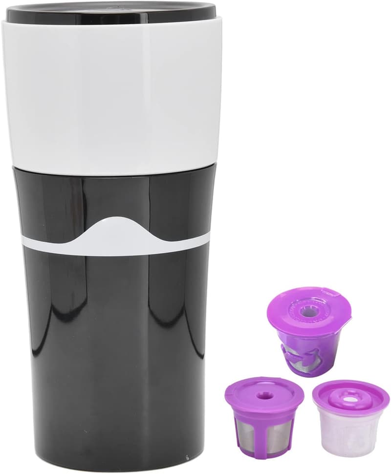 Tragbare Kaffeekanne für K-Cup-Kapseln – 450ml, ideal für Camping und Büro