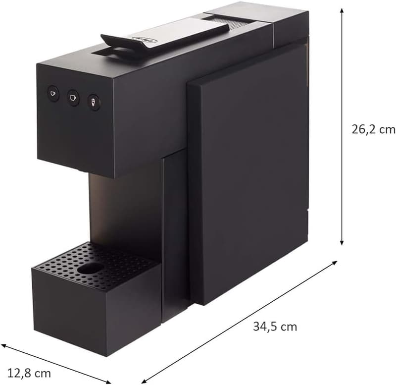 K-fee SQUARE Kapselmaschine für Kaffee, Tee & Kakao – 19 Bar, Schwarz