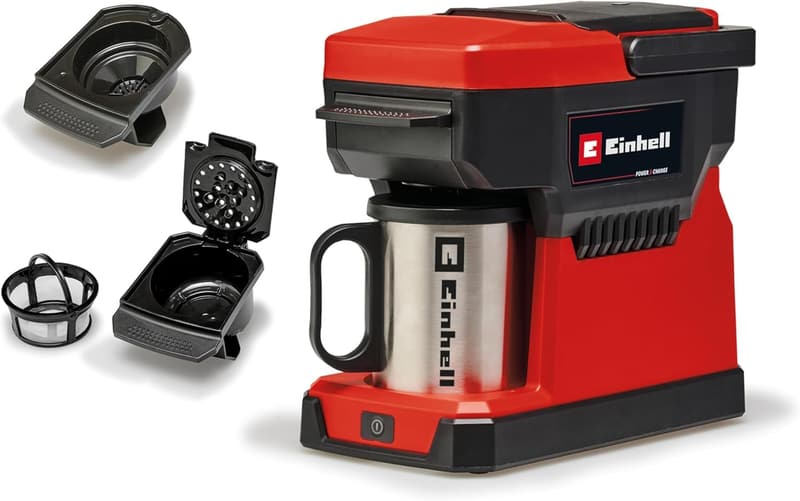 Einhell Akku-Kaffeemaschine für Filterkaffee, 240 ml, inkl. Tasse