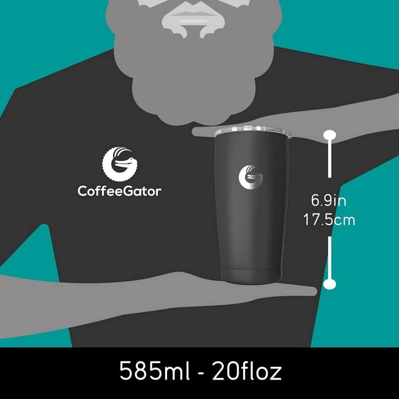 All-in-One Kaffeebereiter aus Edelstahl 585ml – Grau