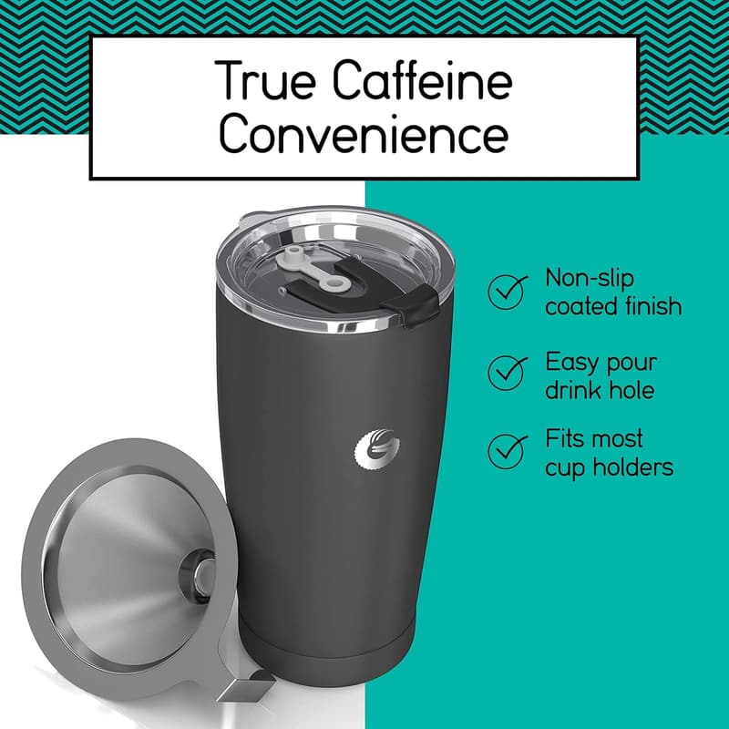 All-in-One Kaffeebereiter aus Edelstahl 585ml – Grau