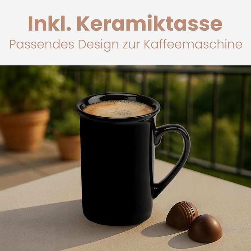 Kaffeemaschine für Singles mit Keramiktasse, Clatronic KA 3356