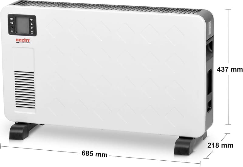 Hecht Elektroheizung mit Fernbedienung – 3 Leistungsstufen, stromsparend