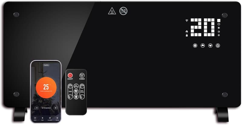 DONYER POWER 2500W Konvektor-Heizung mit WLAN und Fernbedienung