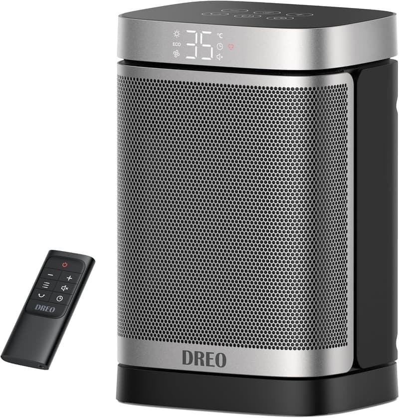 Energiesparender 1500W Heizlüfter mit Fernbedienung und Oszillation
