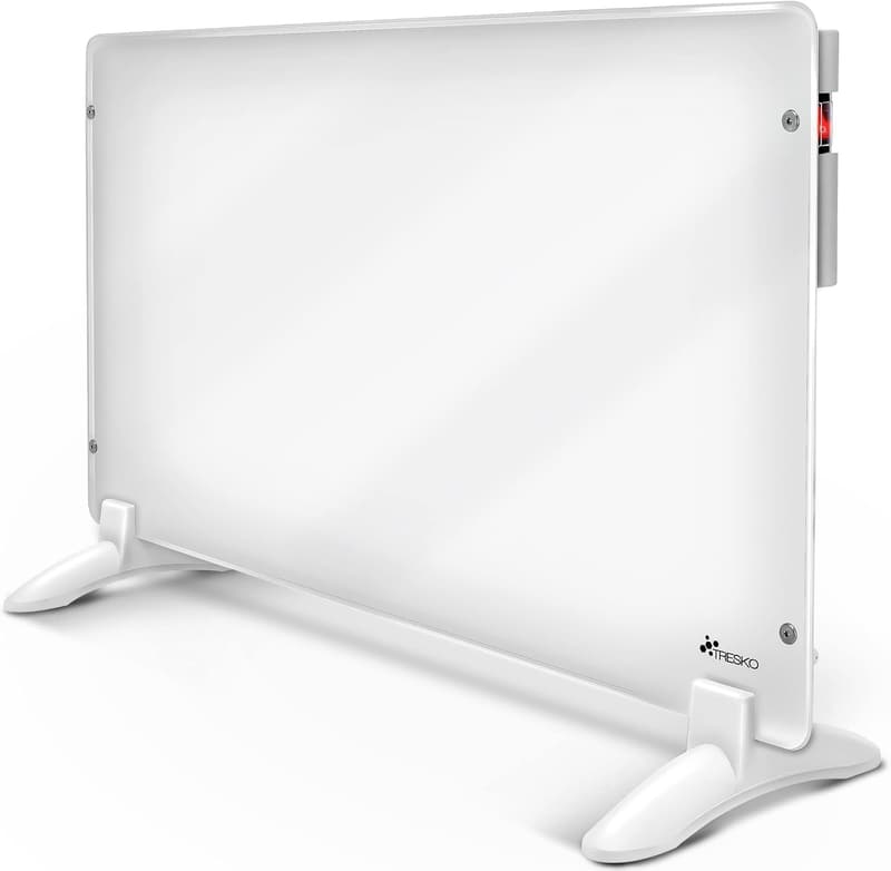 TRESKO 600W Elektroheizung mit Standfüßen und Wandmontage