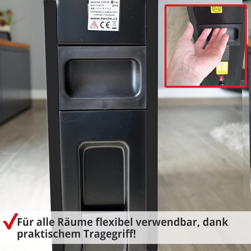 HECHT Elektroheizung mit Fernbedienung und Thermostat, stromsparend