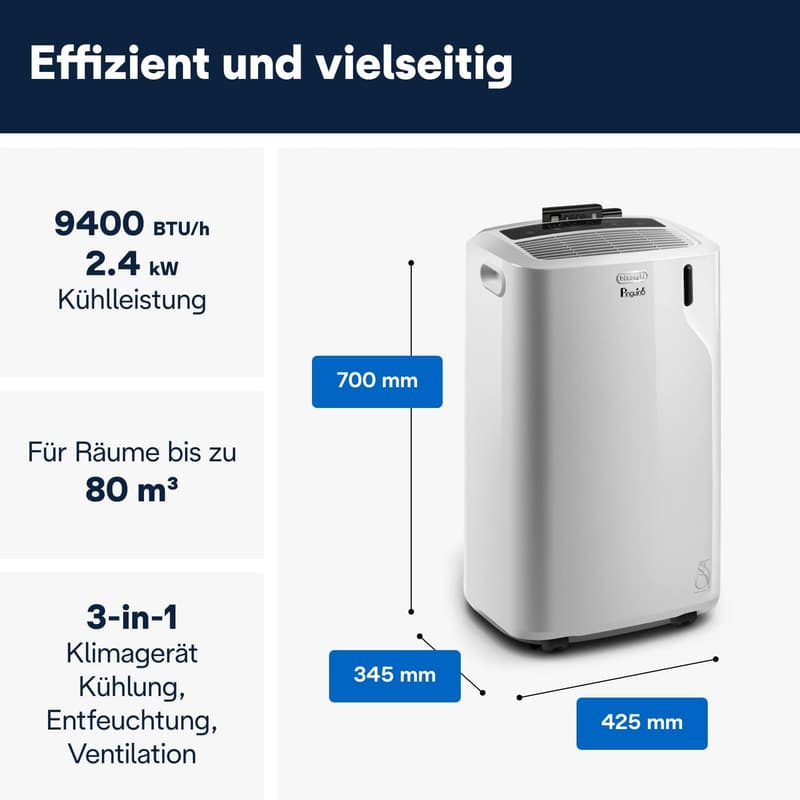 De'Longhi Pinguino PAC EM82 – Mobile Klimaanlage 9.400 BTU