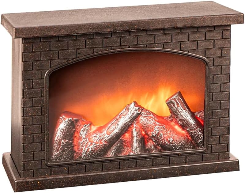 LED-Kamin mit Timer - batteriebetriebene Dekokamin für gemütliche Atmosphäre