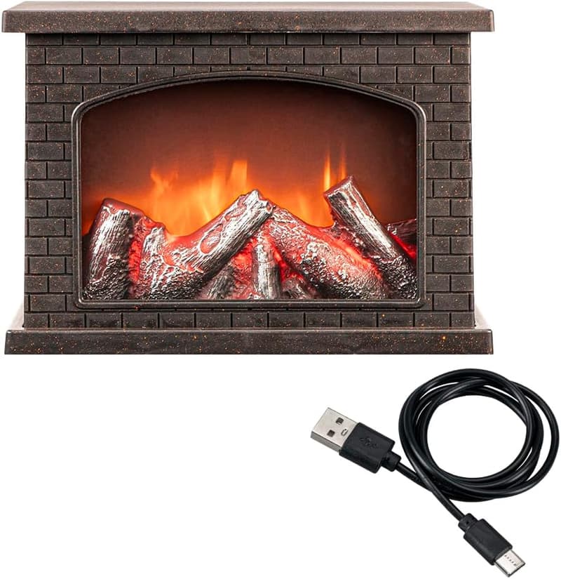 LED-Kamin mit Timer - batteriebetriebene Dekokamin für gemütliche Atmosphäre