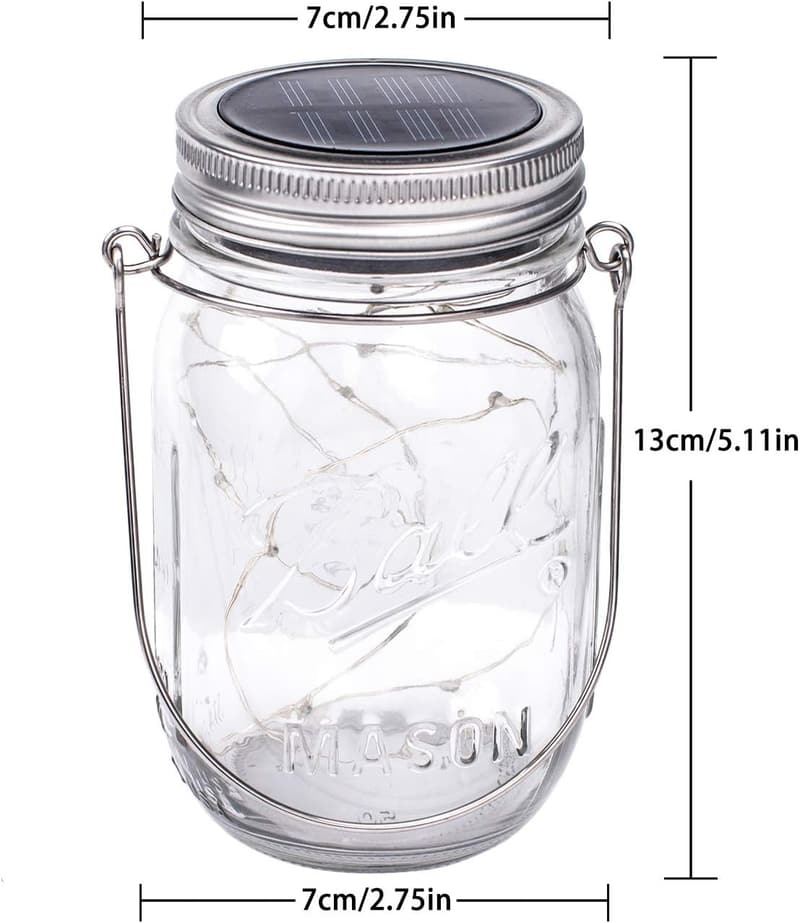 Solar Einmachglas Laterne - 4er Set für Garten Dekoration