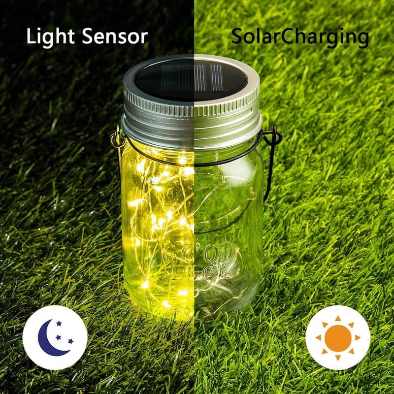 Solarlaterne für Garten und Terrasse, 4er Set mit 120 LED, IP44