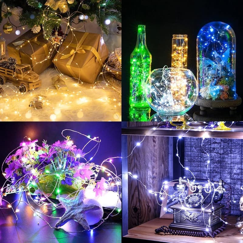 Wasserdichte LED Mini Lichterkette mit Batterie für festliche Anlässe