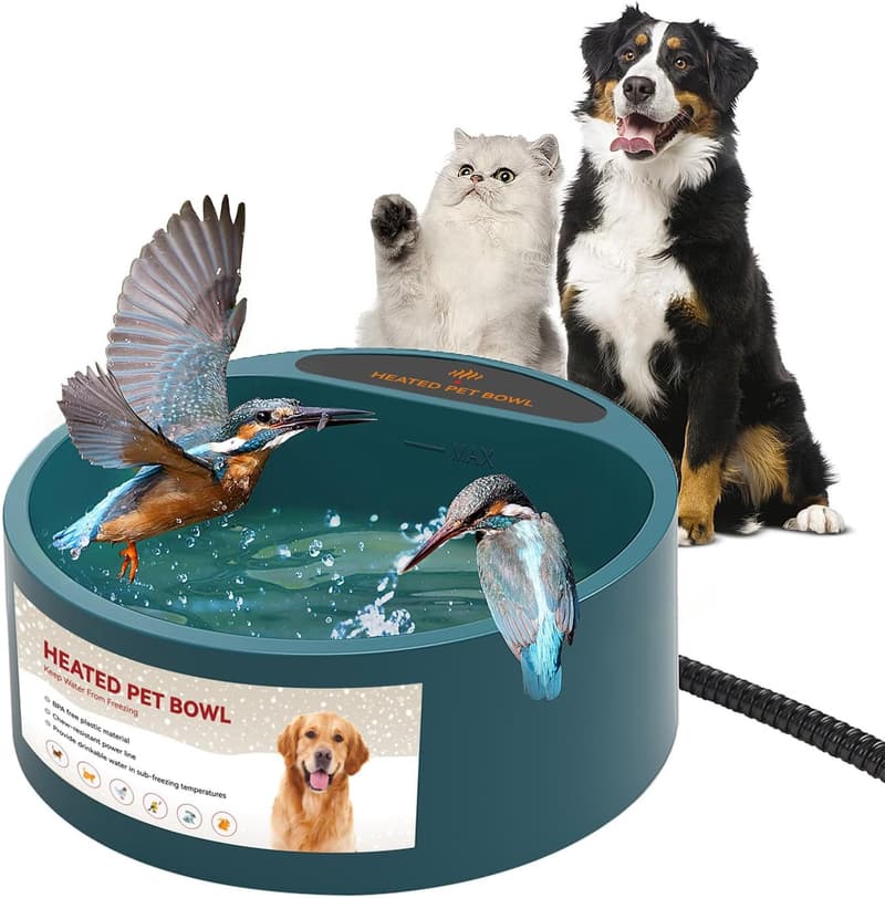Beheizter Wassernapf 2,2 L für Hunde, Katzen und Kaninchen