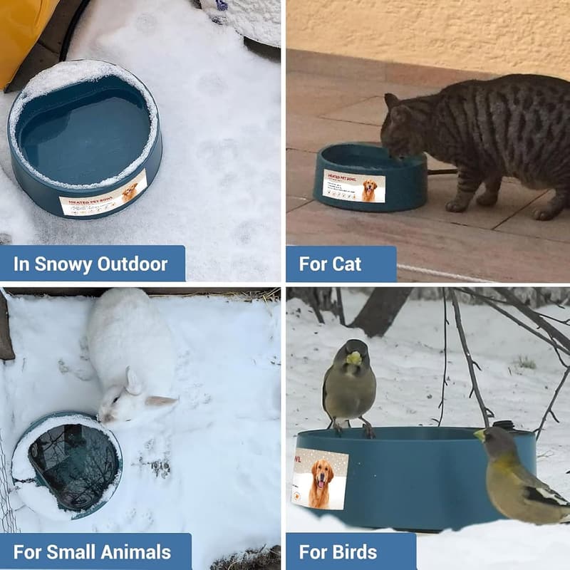 Beheizter Wassernapf 2,2 L für Hunde, Katzen und Kaninchen