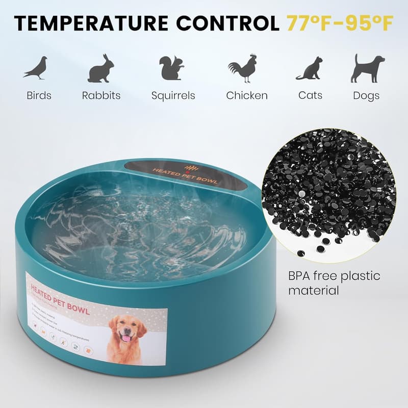 Thermostatisch beheizter Wassernapf für Hunde und Kaninchen 2,2L