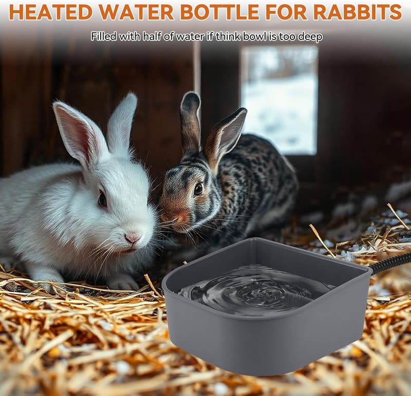 Beheizter Hänge-Wassernapf für Hunde im Winter, grau