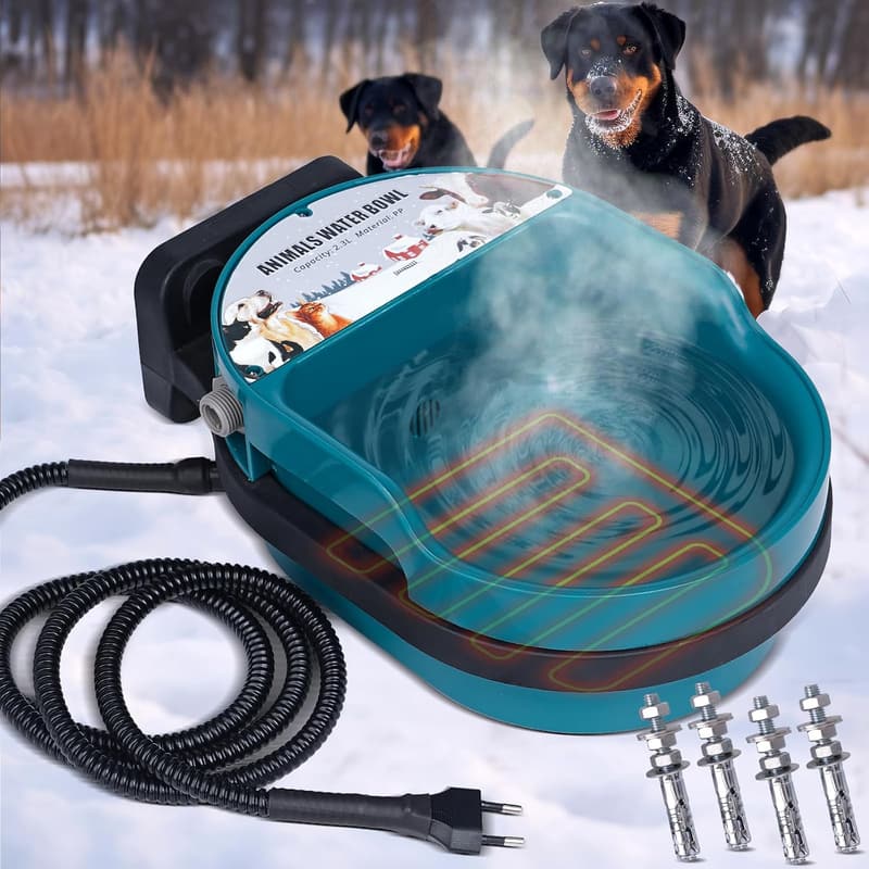 Beheizter Wassernapf 2,3L für Hunde mit automatischer Wasserfüllung