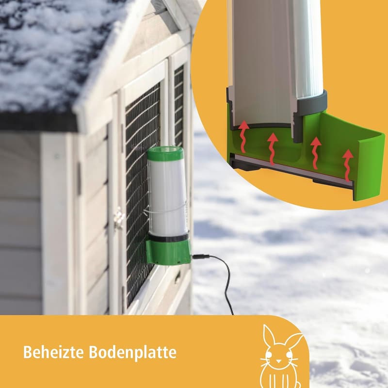 Frostfreie Kleintiertränke für Kaninchen, doppelwandig isoliert bis -20°C