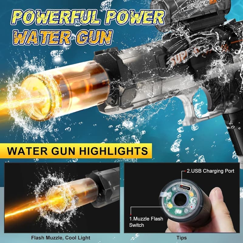 Elektrische Wasserpistole 500cc – Automatische Hochleistung für Garten und Pool