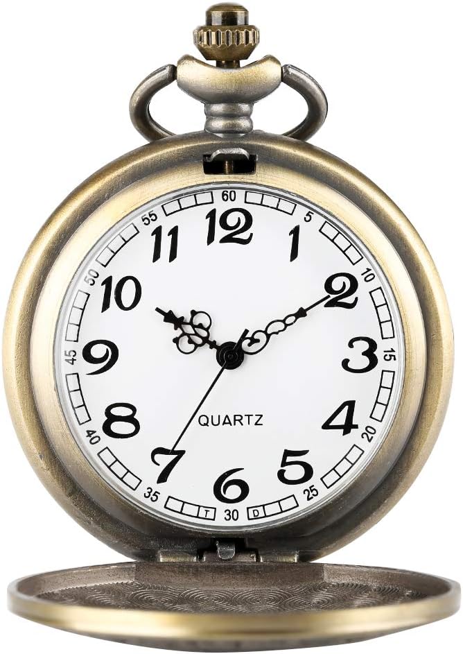 Steampunk Taschenuhr aus Bronze für Männer und Frauen