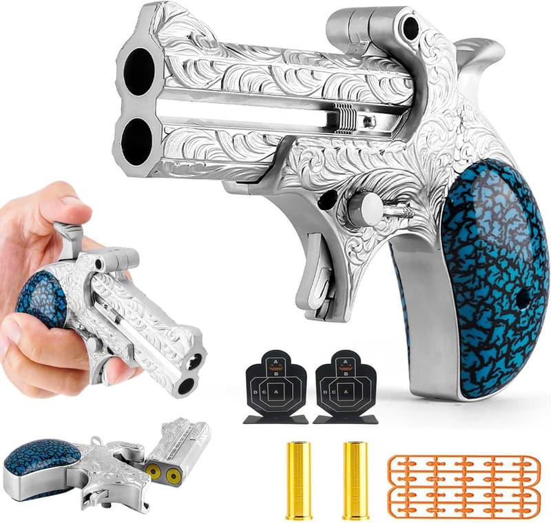Dekompressionsspielzeug Soft Bullet Gun mit Metallischer Haptik und 12 Bällen
