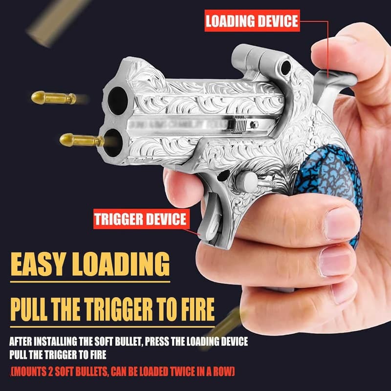 Dekompressionsspielzeug Soft Bullet Gun mit Metallischer Haptik und 12 Bällen